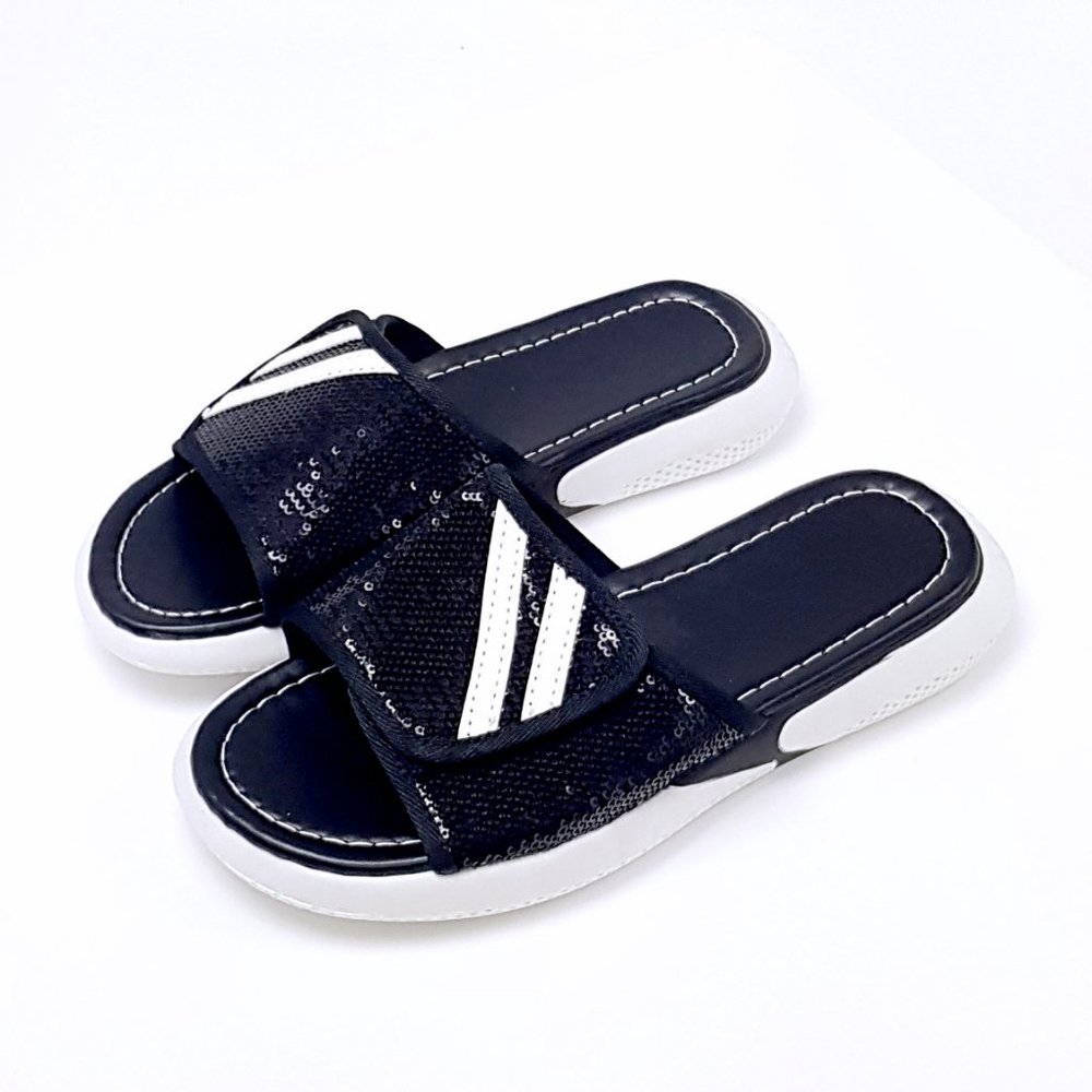 Glam-Athleisure Slide Sandals